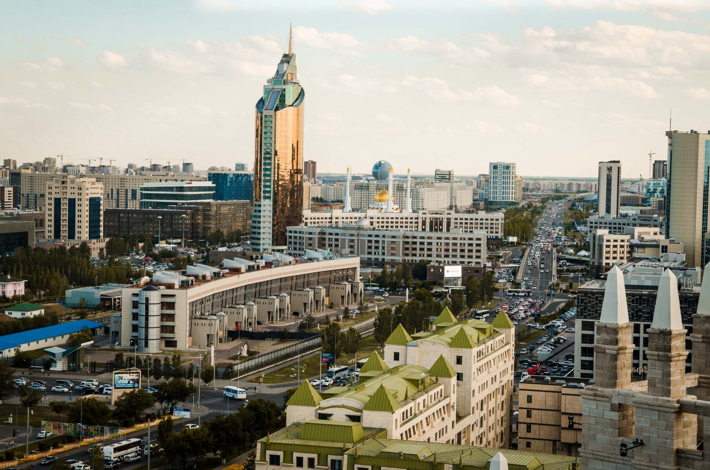 Вид из Казахстана город Нурсултан. Нурсултан панорама. Нурсултан панорама города. Нурсултан город правый берег.