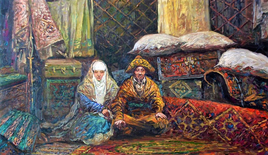 Наследие казахского народа. Кастеев в Юрте. Картина Хлудова в Юрте.